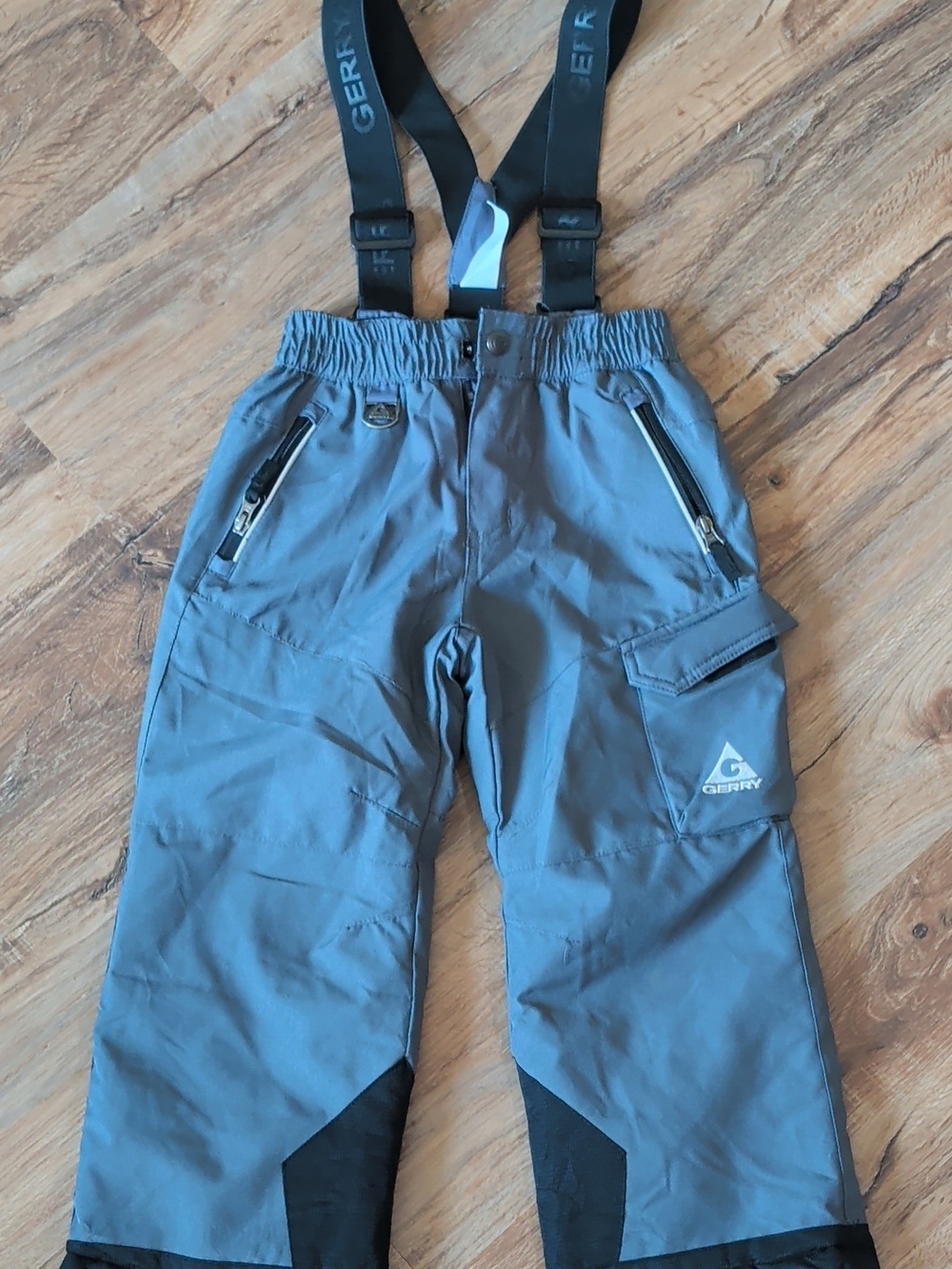 Gerry Weber Kids Gray Snow Overalls with Black Suspenders XS(5-6)